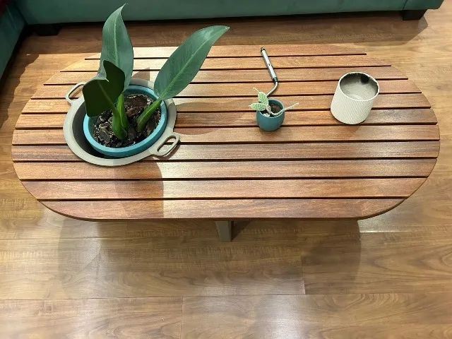 Mesa madeira maçiça e alumínio com pintura eletrostática. - Foto 2