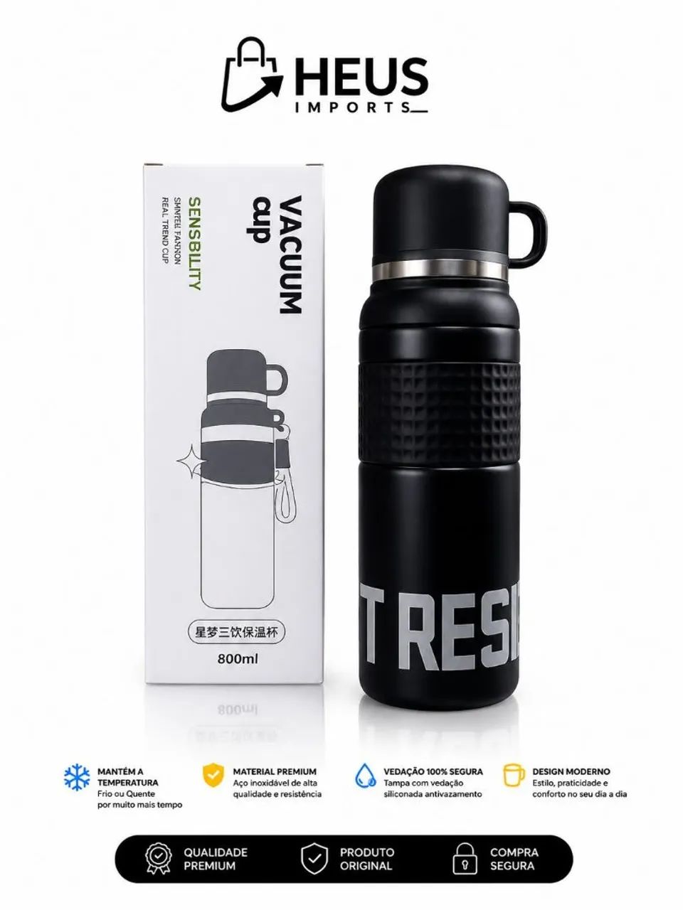 Garrafa Térmica inox 800Ml