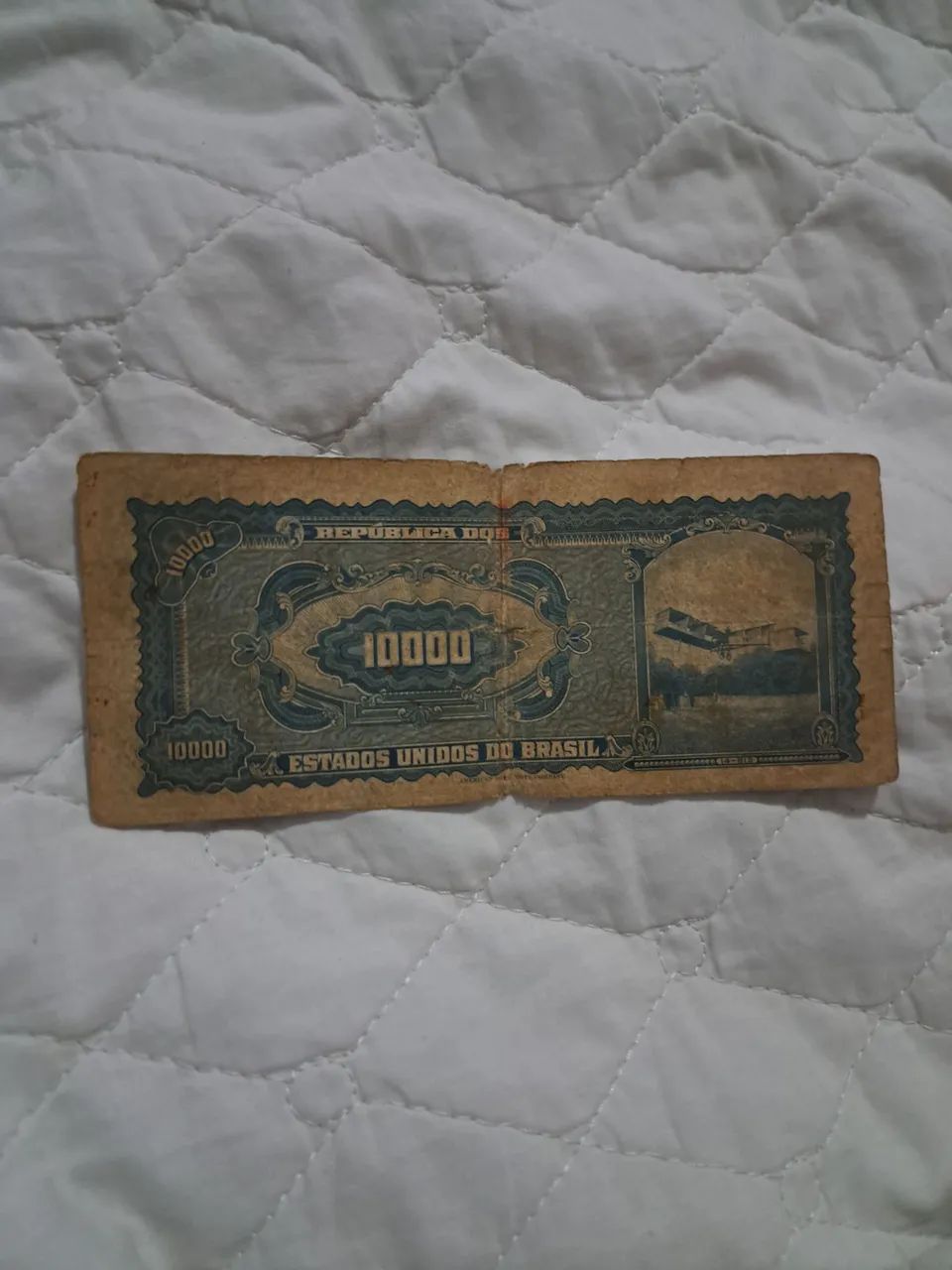 Nota de 10.000 Cruzeiros Santos Dumont de 1966 - Série 474-A - Foto 2