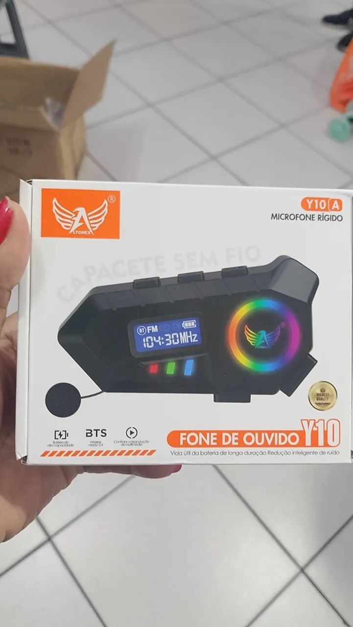 Microfone Capacete rígido 