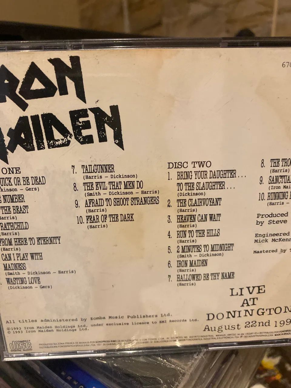 Cd iron maiden Donington 1992 - Foto 2