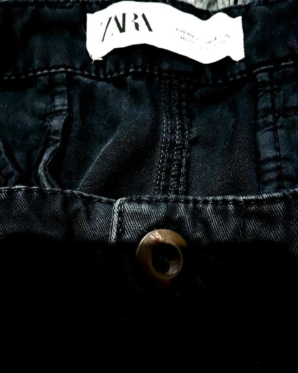 Calça feminina cargo preta zara  - Foto 3