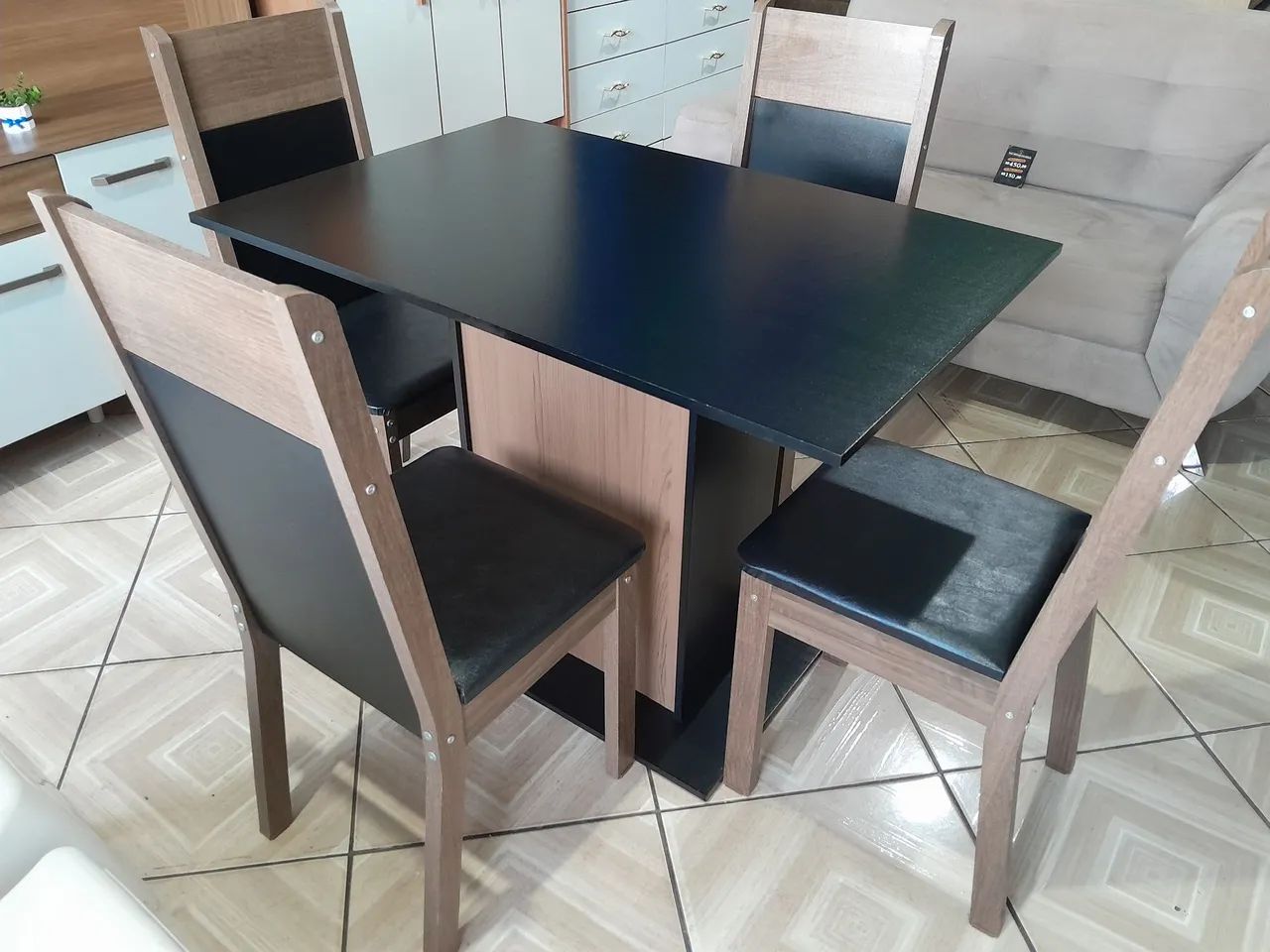 Mesa retângular 4 cd almofadadas MDF  - Foto 2