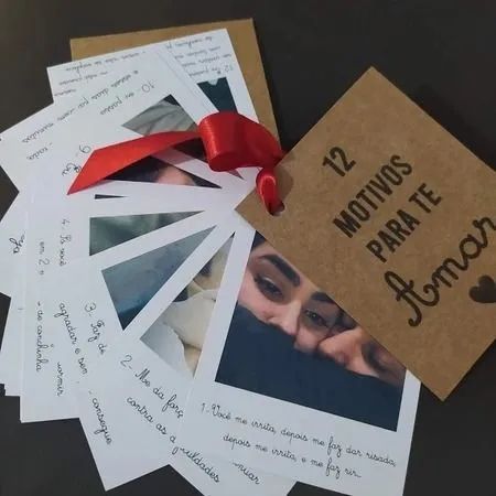 Presente 12 motivos para te amar mimo cartão  - Foto 4