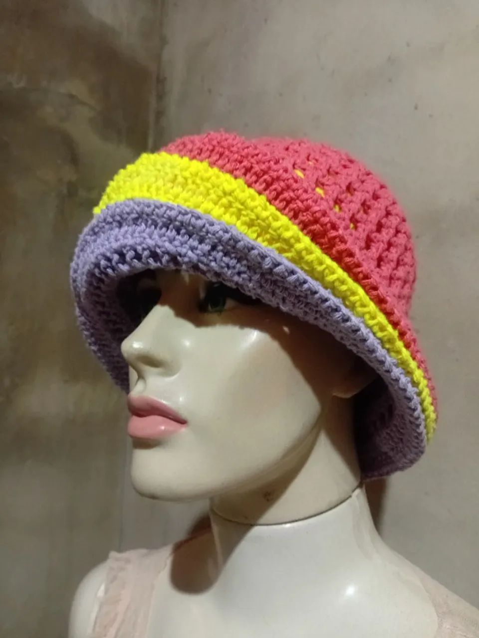 Bucket Hat de crochê  - Foto 4