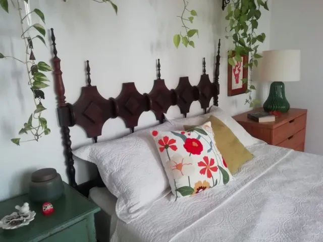 Cabeceira de Cama Casal - Madeira Maciça - Foto 3