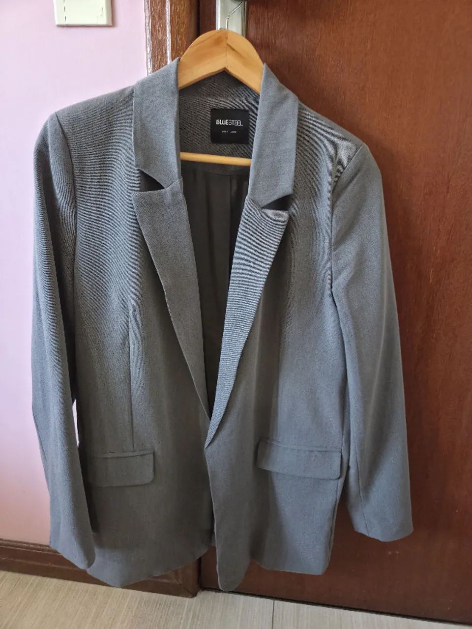 Blazer Alfaiatado Cinza - Foto 2
