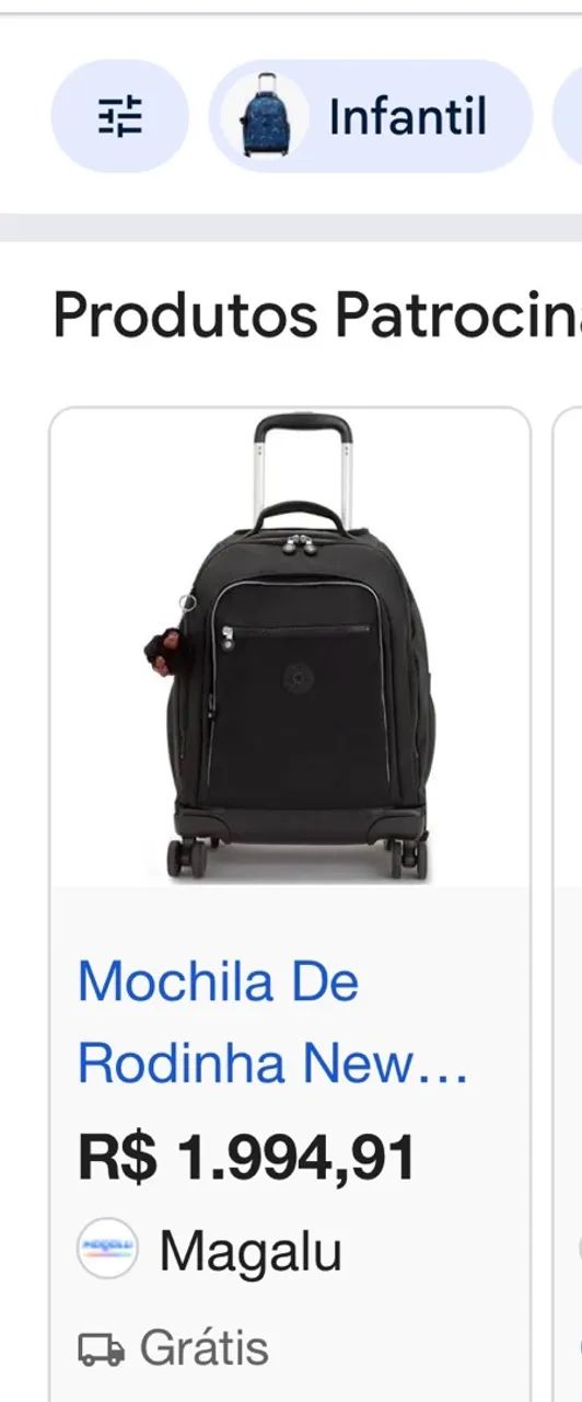 Mochila kipling nova excelente de rodinha