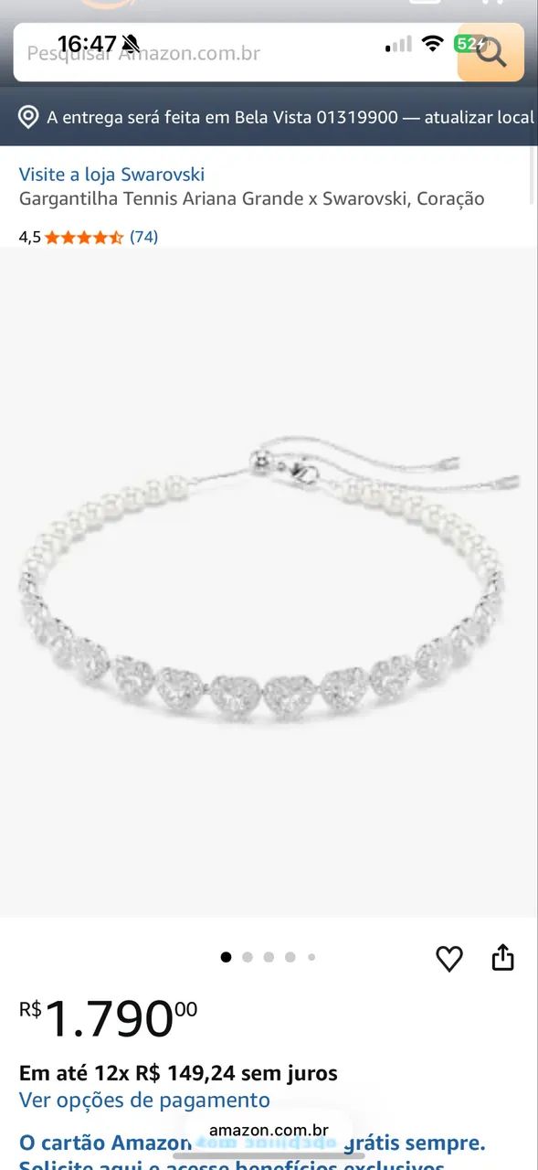 Pulseira swarovski 