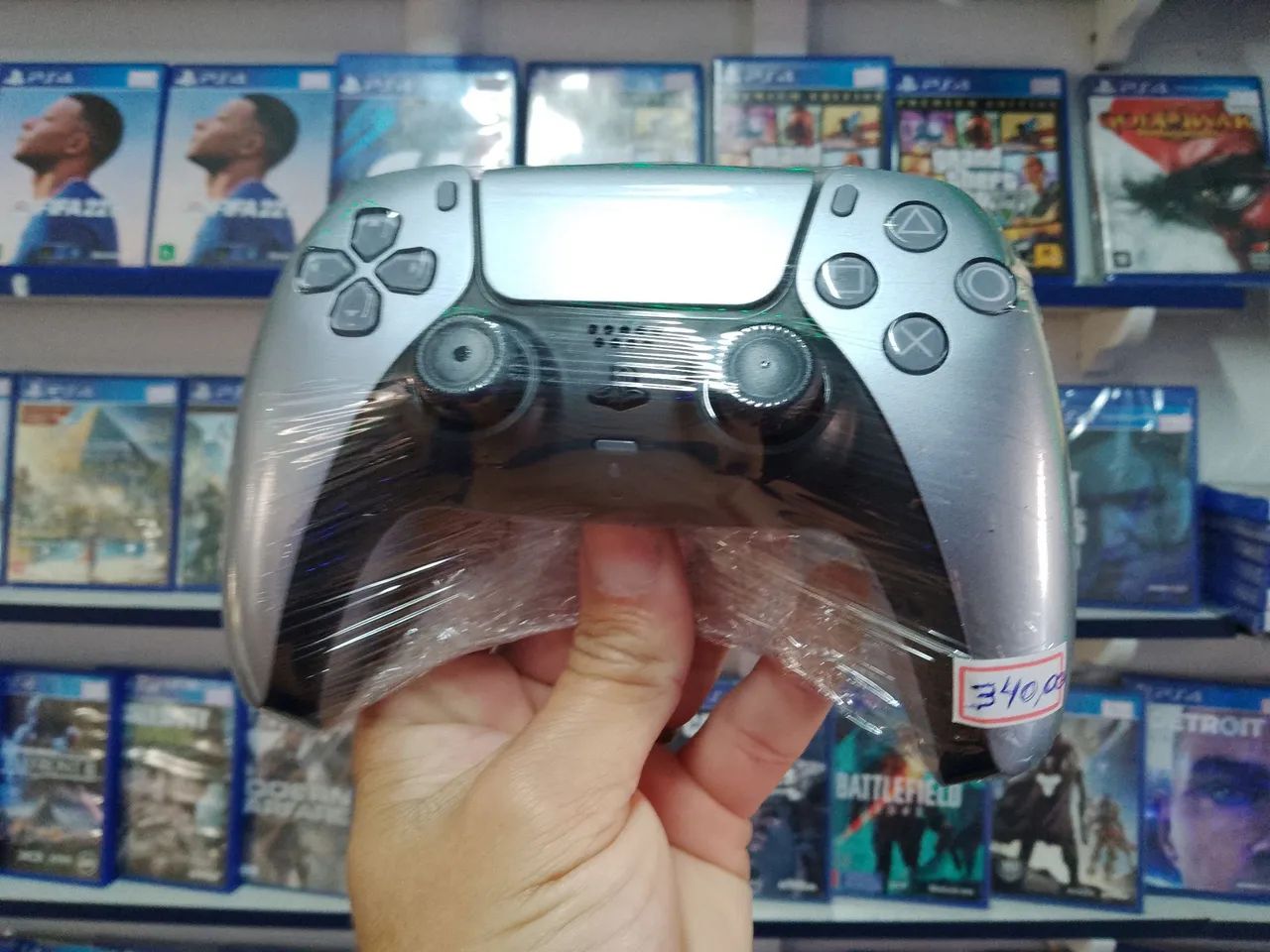 Controle _ Ps5 / Prata - Foto 3