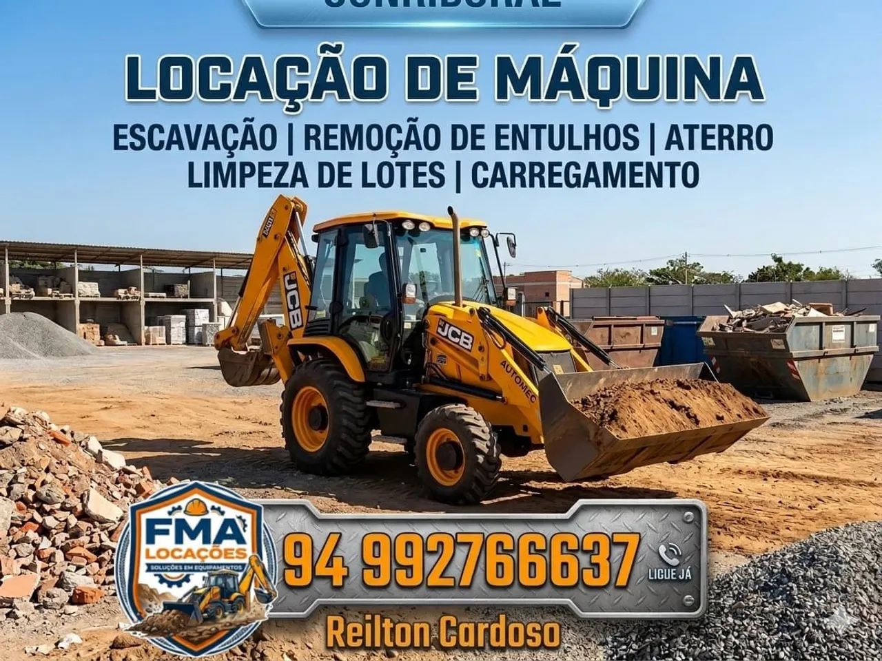 Retroescavadeira para locação 
