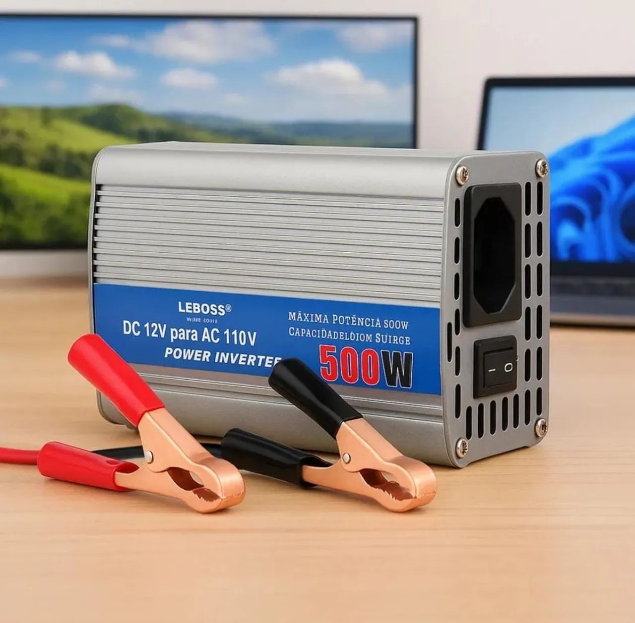 Inversor de energia 12v 127v 500w transformador tomada 500 watts - tensao 1