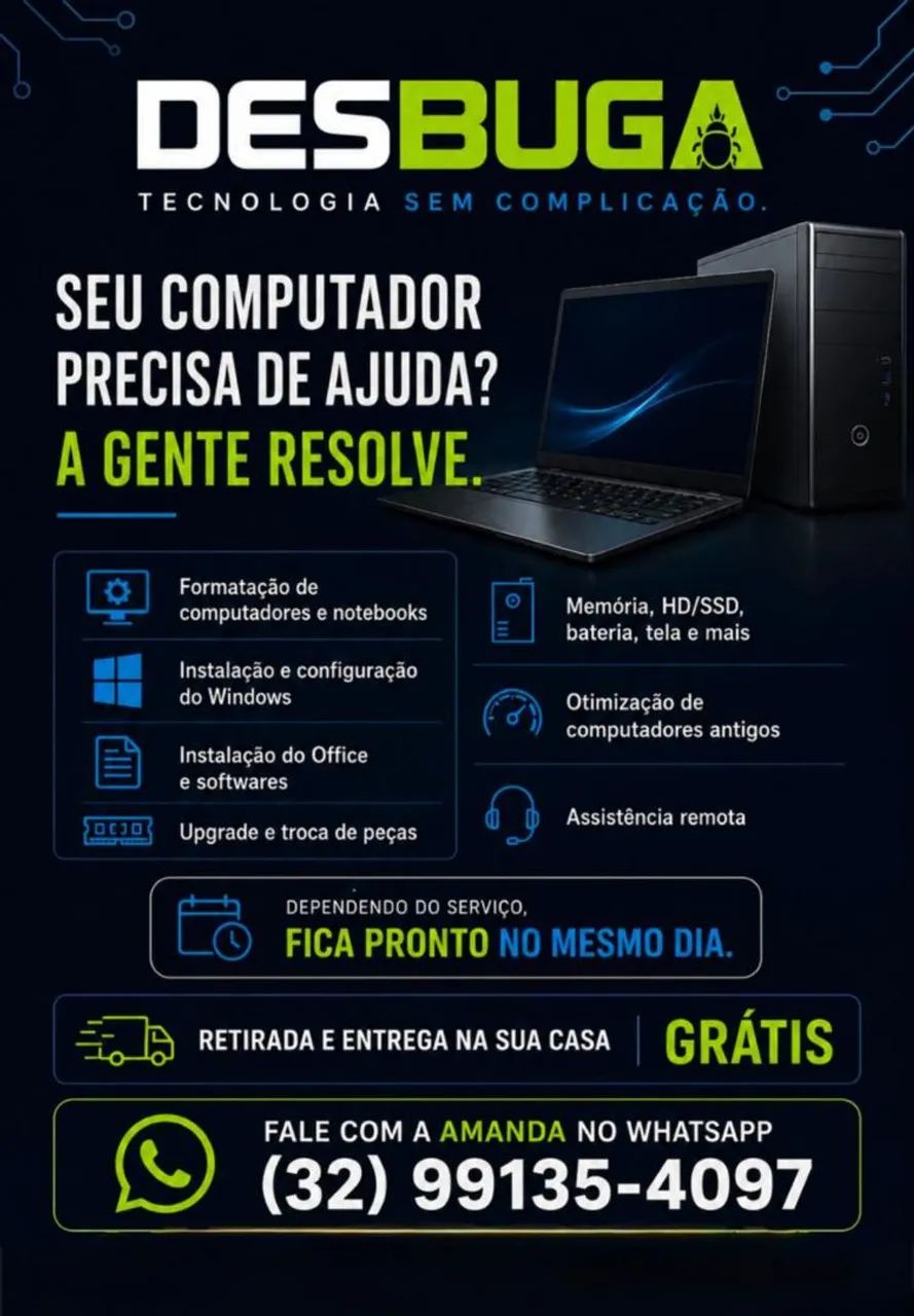 Manutenção de Computador e Notebook