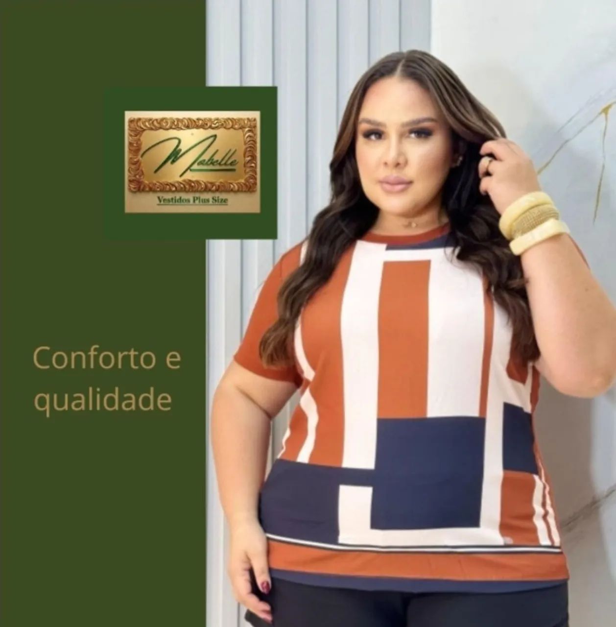 Blusa Feminina  em Malha Plus Size