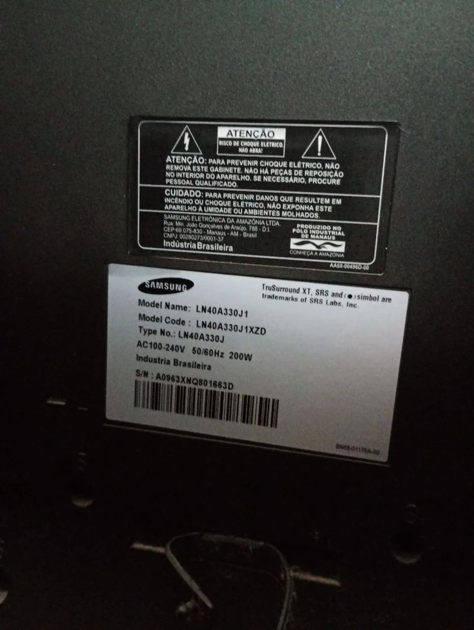 Tv 40" Samsung (não é smart)
