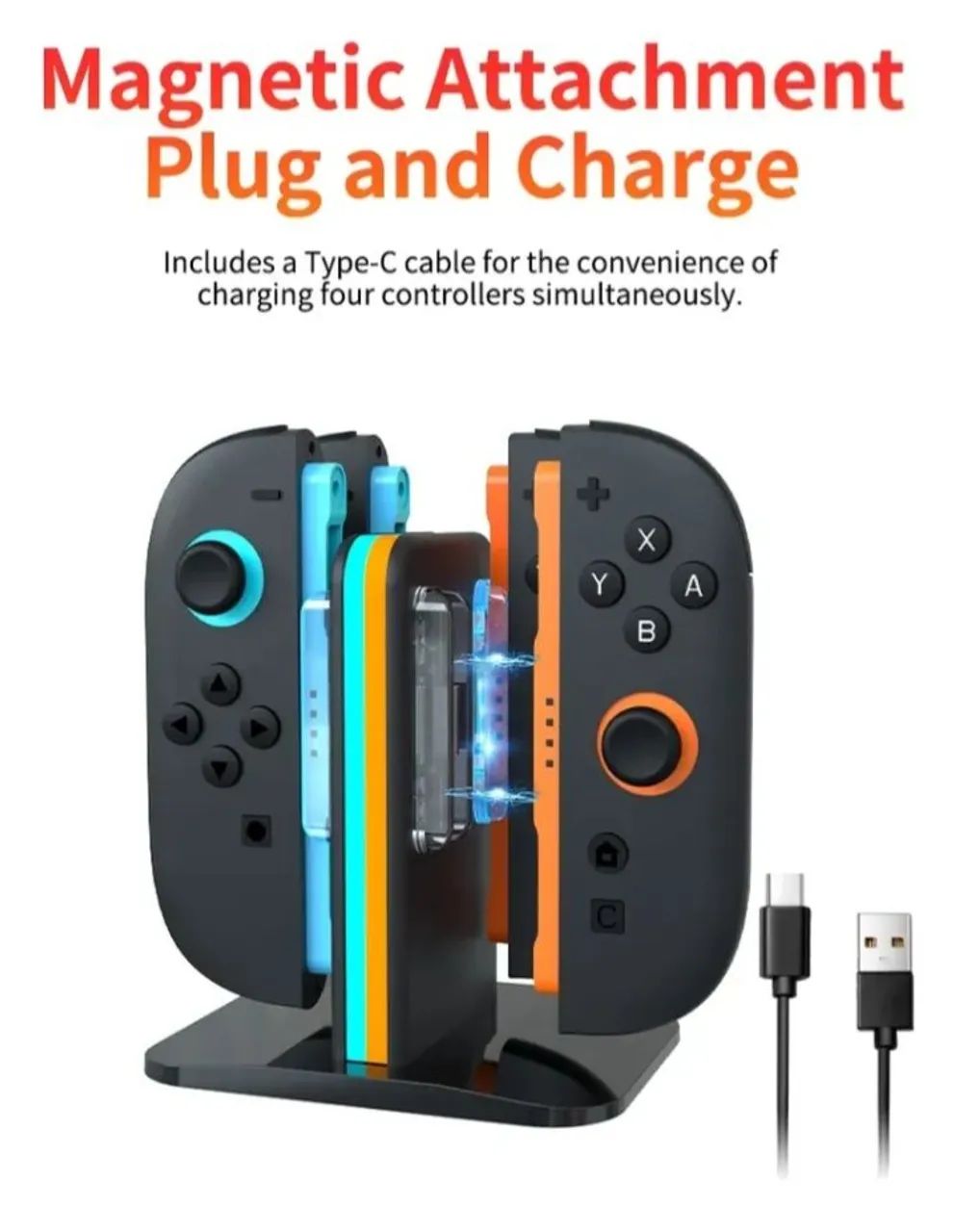 Base carregadora joycon switch 2 - Foto 2