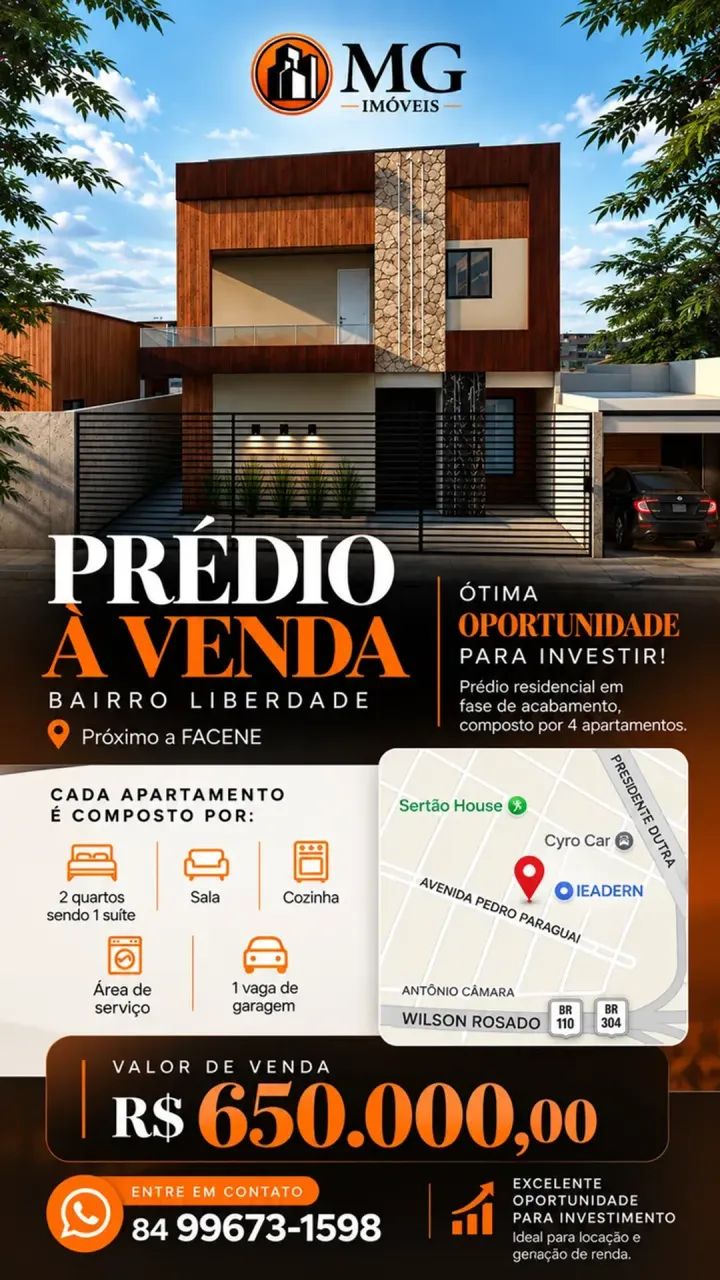 PRÉDIO À VENDA BAIRRO LIBERDADE COM 4 APARTAMENTOS