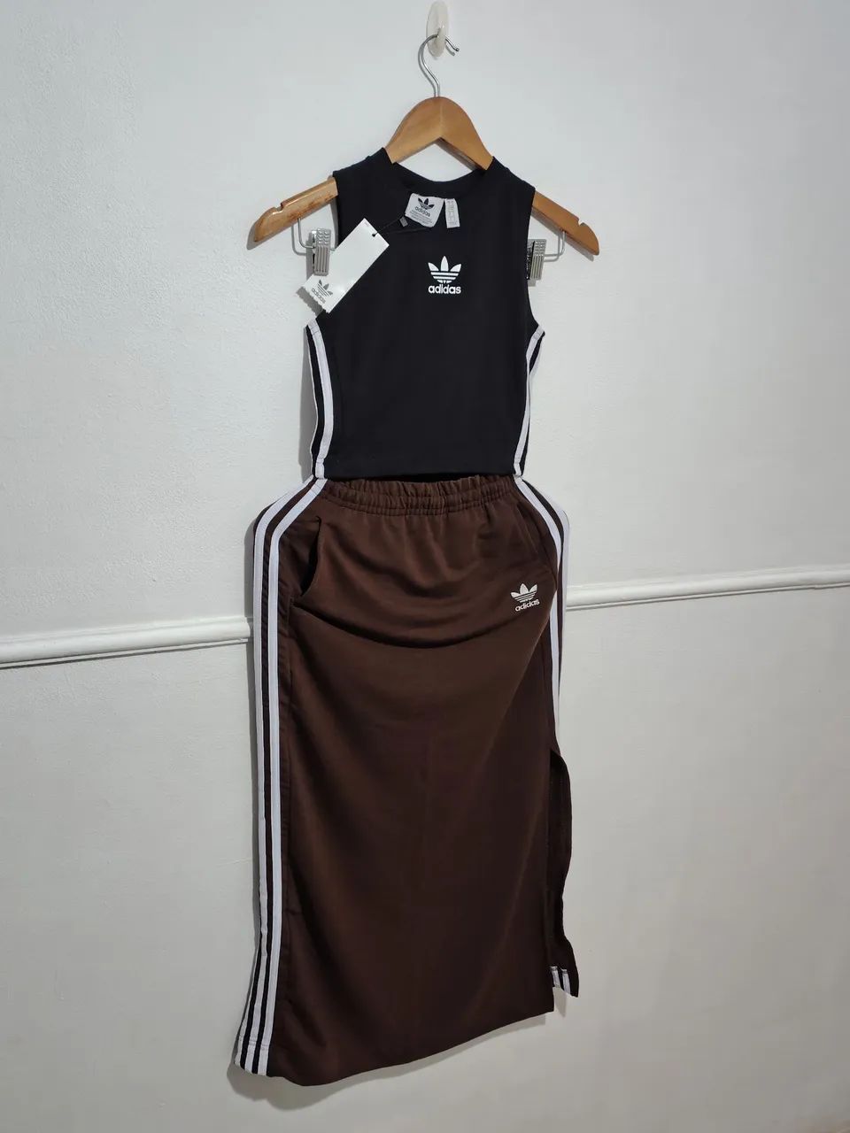 Kit Adidas Saia e Top Marrom  - Foto 5