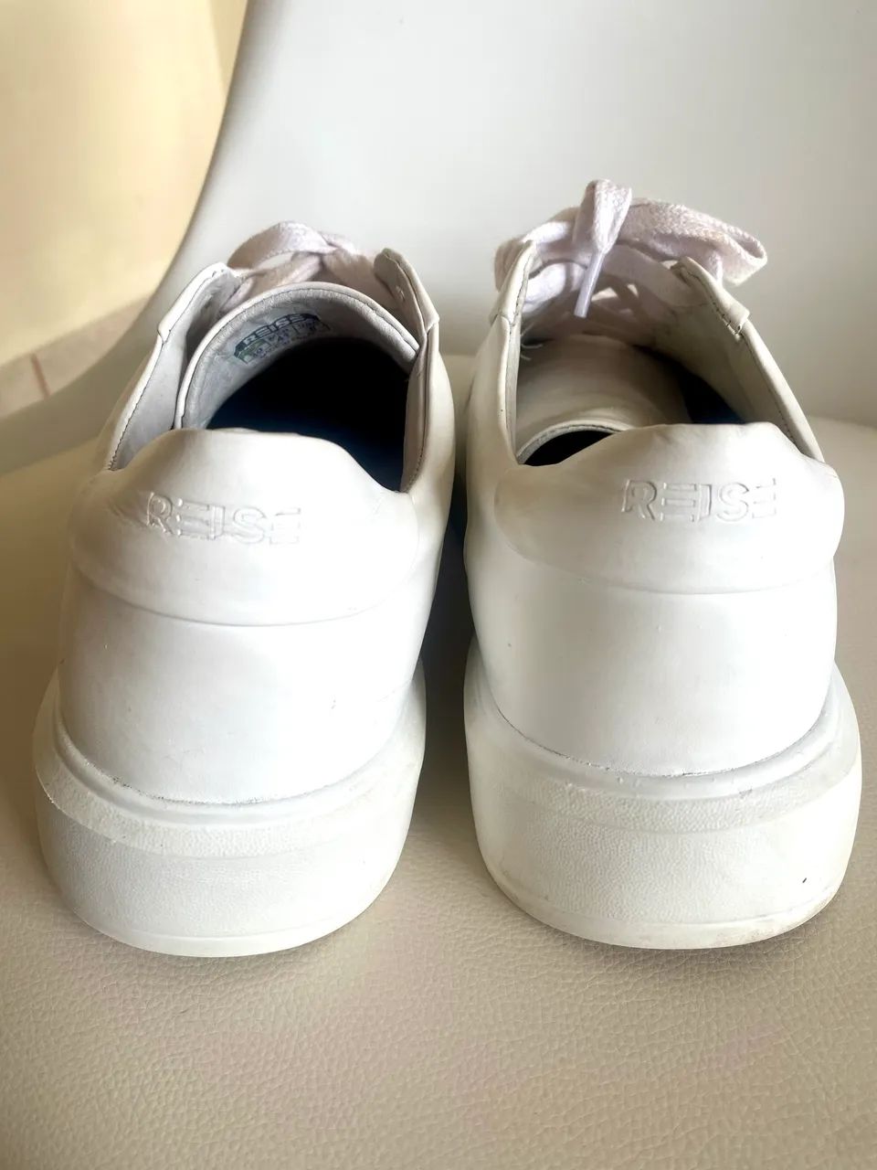 Tênis Reise 911 - casual branco couro legitimo - Foto 3