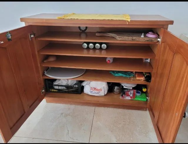 Cama, criados, sapateira maciça em oleo - Foto 4