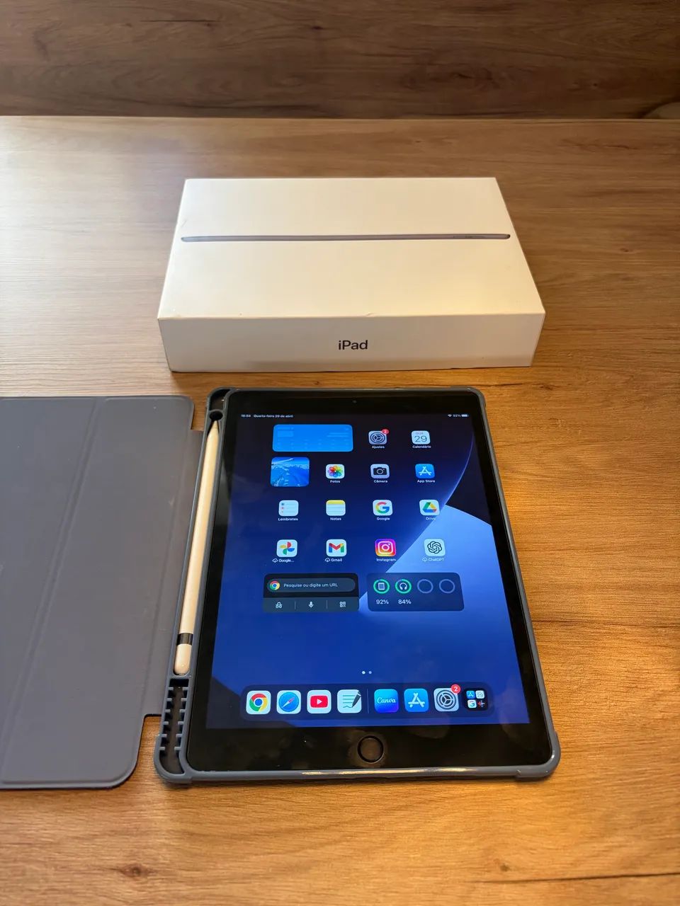 IPad 7ª Geração 32GB + Apple Pencil (COMPLETO) - Tablets e E