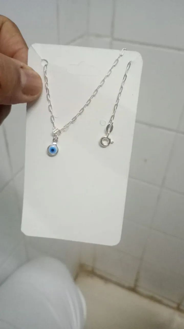 Tornozeleira de prata 