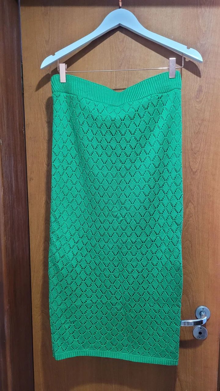 Saia verde tricot 
