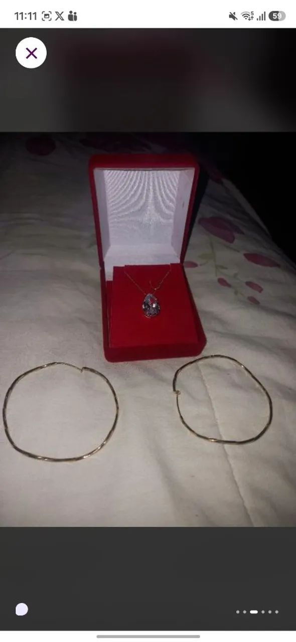 Conjunto de colar e brincos - Foto 2
