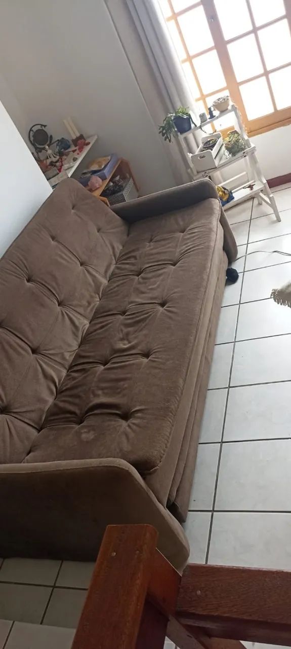 Sofá Cama retrátil com cama auxiliar, 3 lugares, pouco uso