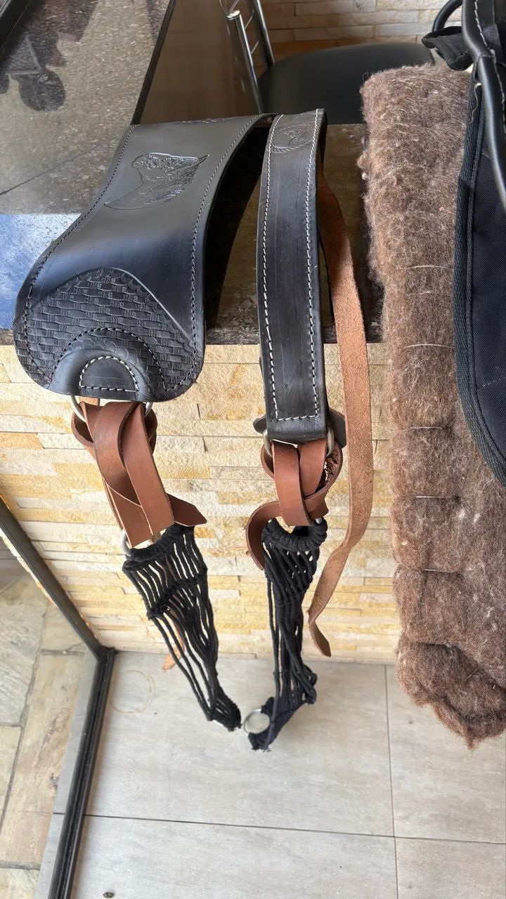 ENCILHA COMPLETA - COURO LEGÍTIMO  - Foto 2