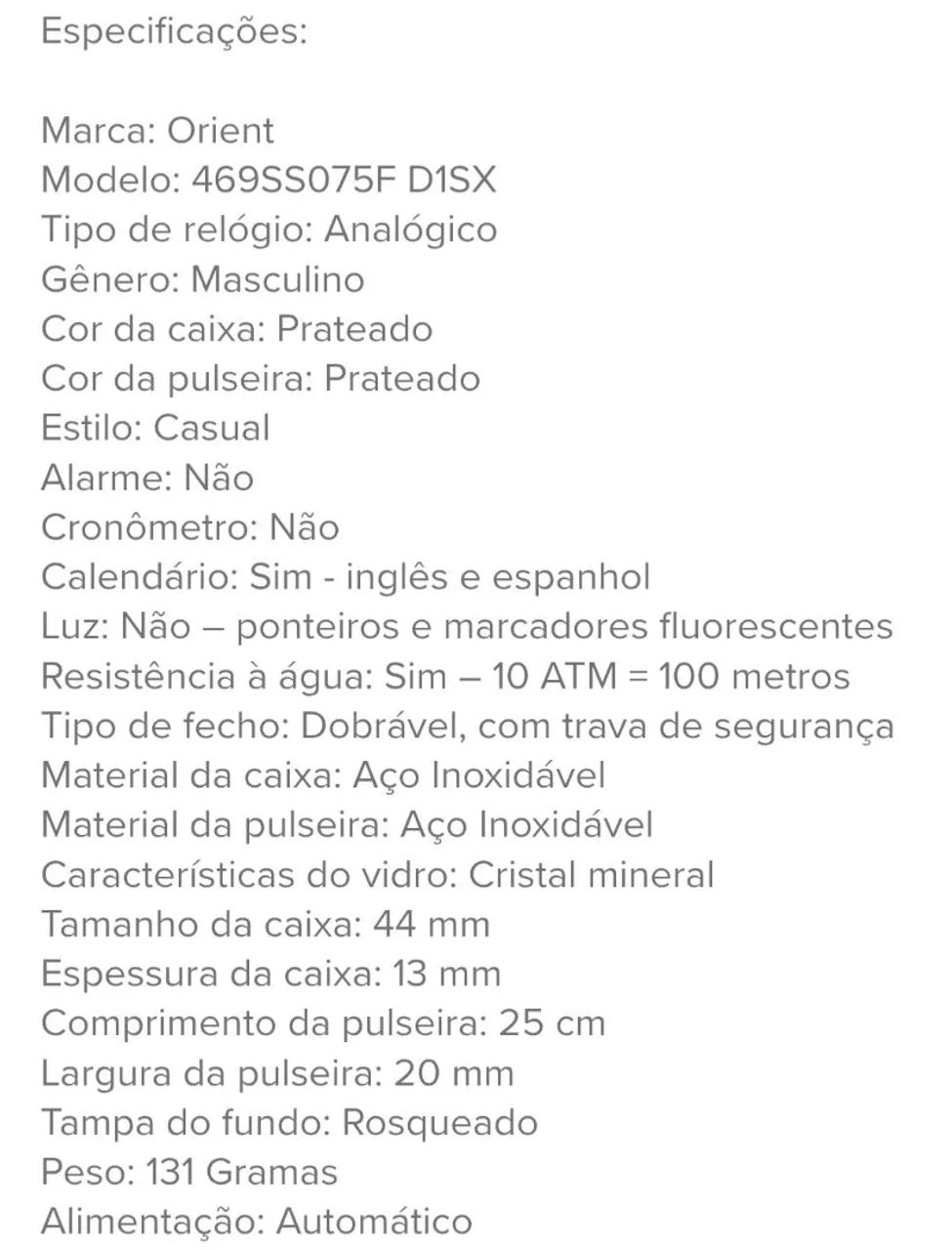 Relógio Orient Automático  - Foto 5