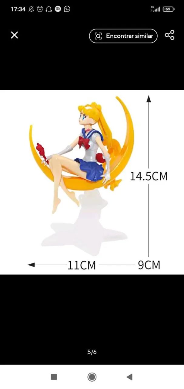 Boneca estatueta Anime Sailor moon modelo sentada  - Foto 2
