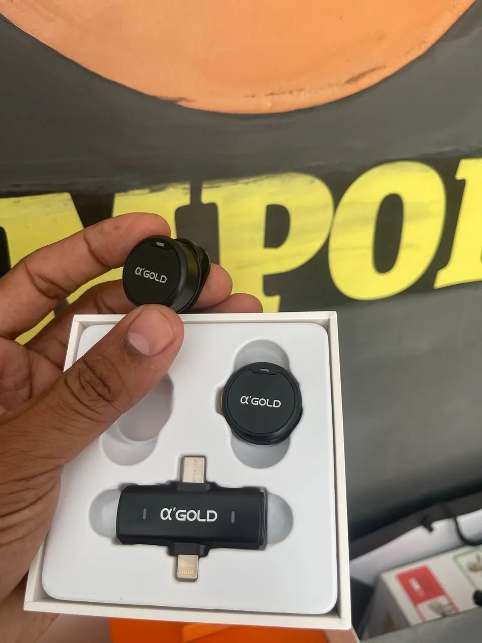 Microfone duplo Lapela pra iPhone ou Tipo C - Foto 4