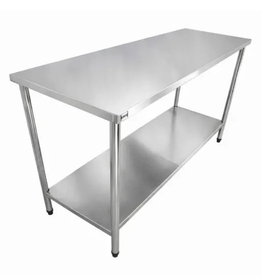 Mesa de Inox 150x60x90cm Lisa com 1 Base Lisa - Foto 2