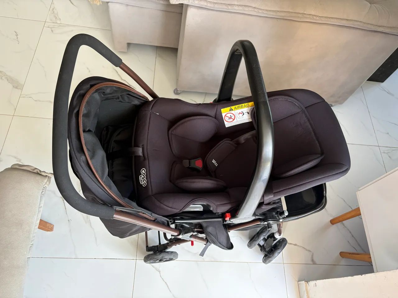 Carrinho com bebê conforto  - Foto 3