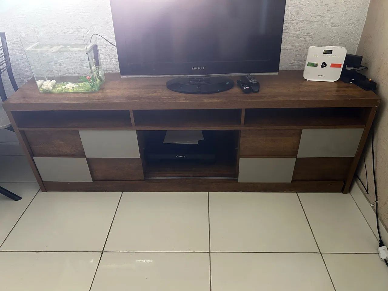 Rack Grande para TV com Nichos e Compartimentos - Foto 2