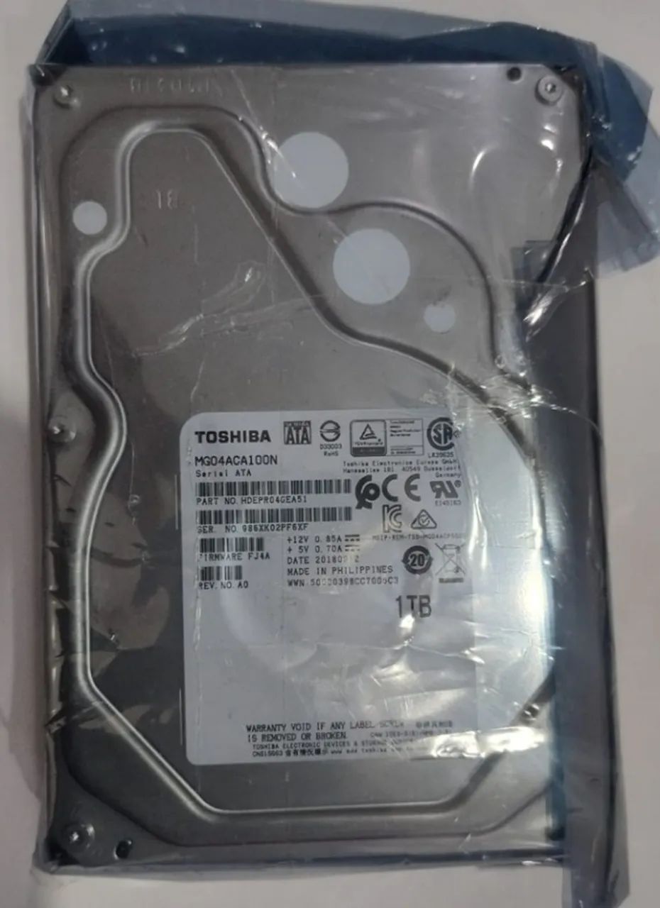 HDD 1 TB Toshiba HDEPR04GEA51 1TB SATA 6Gb/s 512n SIE 3.5 polegadas - Foto 2