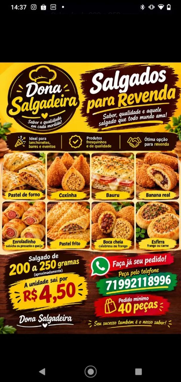 Salgados para Revenda 