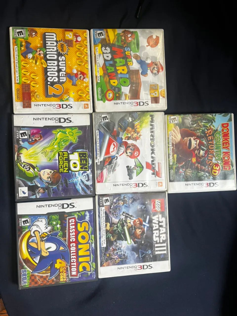 Lote de jogos de 3DS e DS