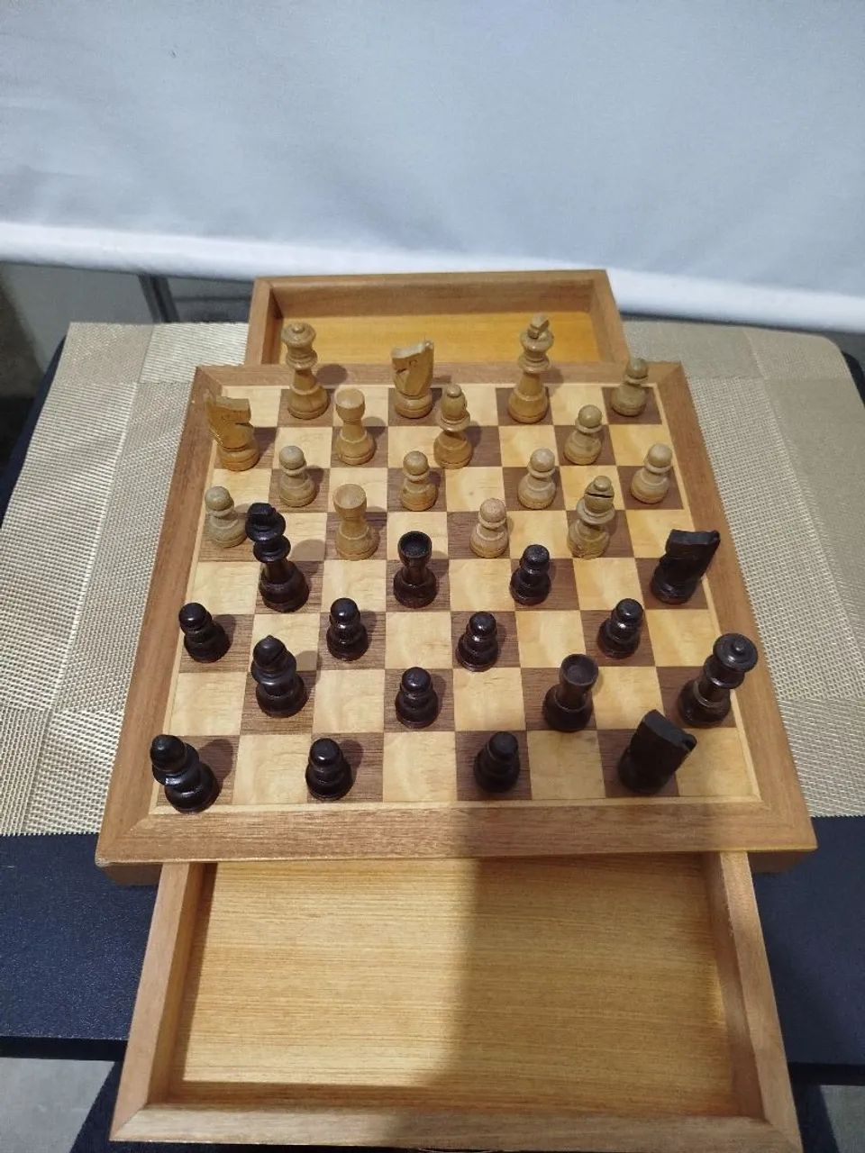 jogo de xadrez em madeira completo  - Foto 2