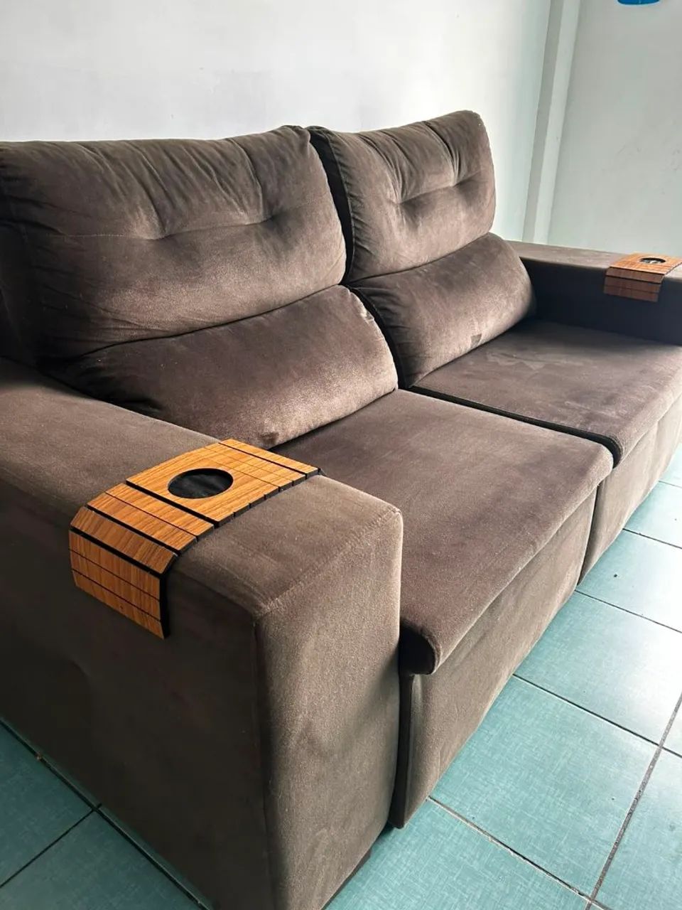 Sofá retrátil em Suede de luxo entregamos  - Foto 4