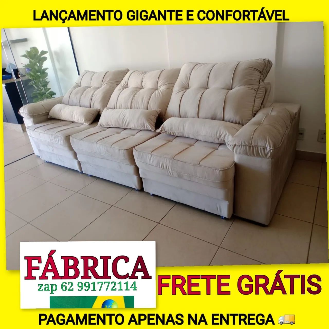 LANÇAMENTO LINDOOoOo SOFÁ RETRÁTIL E RECLINÁVEL DIRETAMENTE DA FÁBRICA 