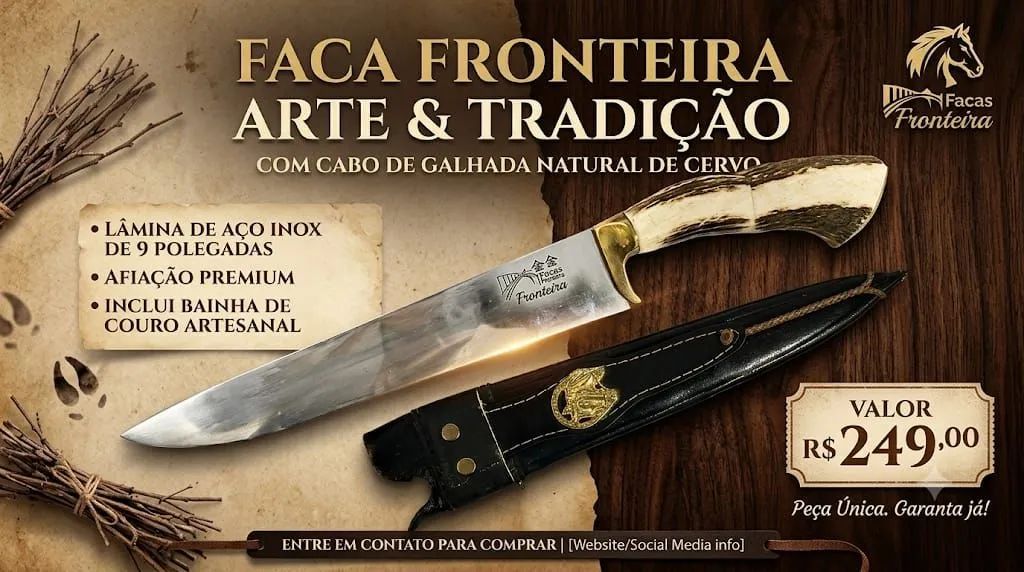 Facas artesanais colecionáveis