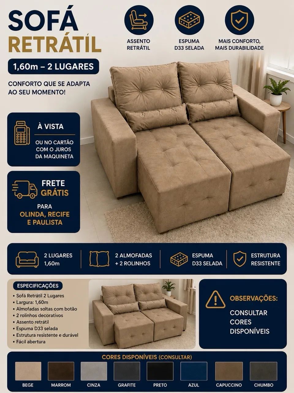 Sofá dois lugares super barato  - Foto 5