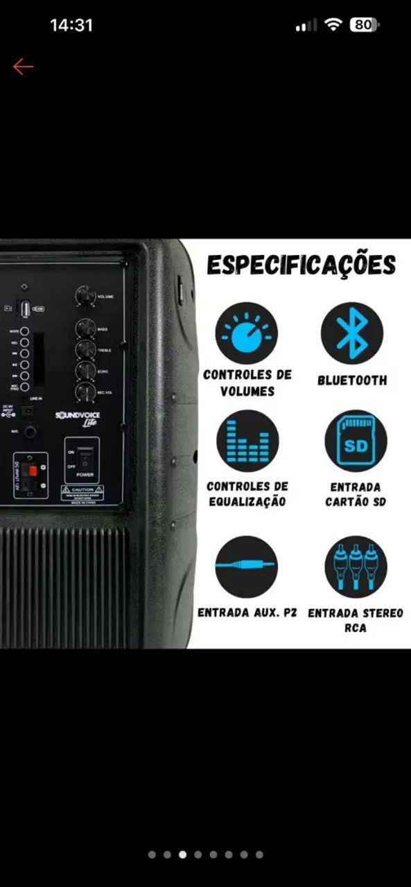 Caixa de som com bluetooth  - Foto 4