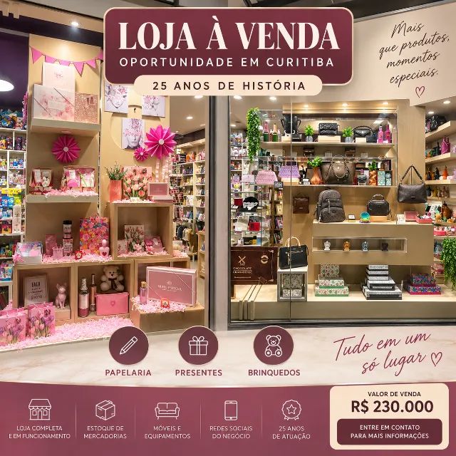Loja de Papelaria Presentes e Brinquedos em Curitiba