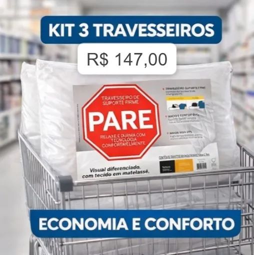 Kit 3 Travesseiros Pare
