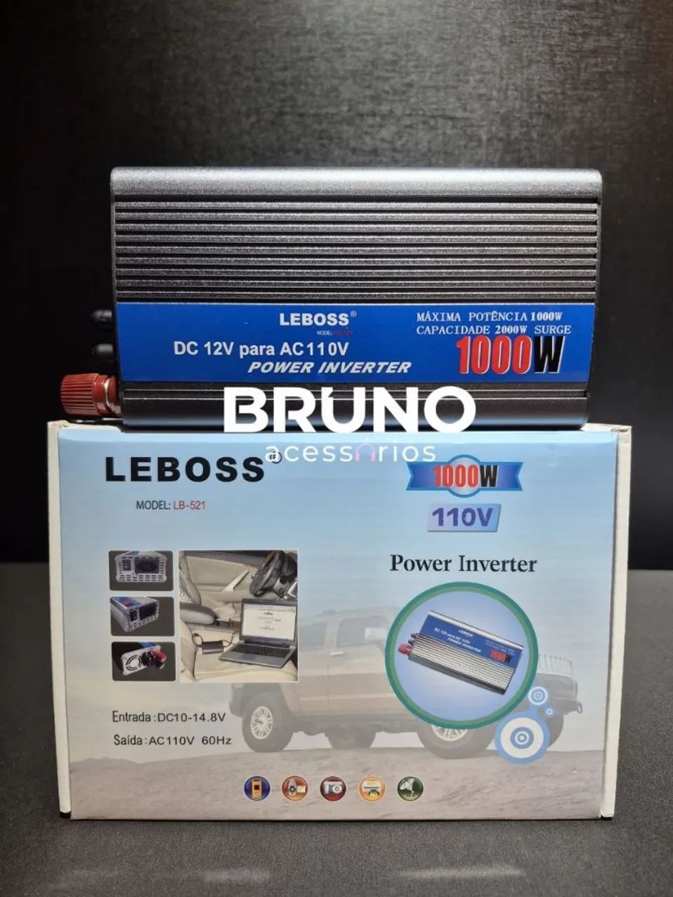 Inversor de voltagem Leboss 1000w 12v para 110v