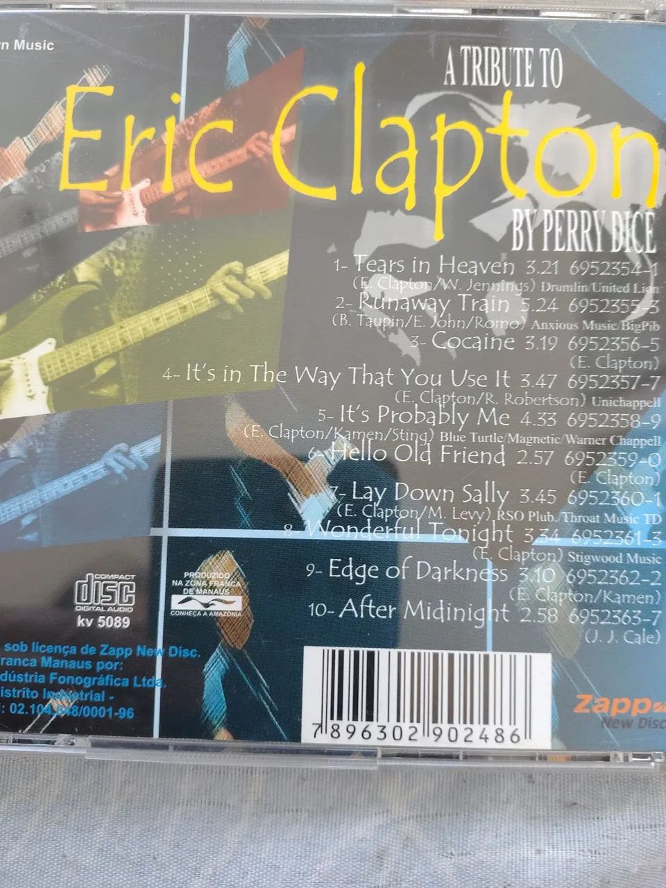 CD A Tribute To Eric Clapton - Perry Dice (Original / 2001) - Foto 2