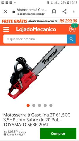 Motor serra profissional, impecável 600$